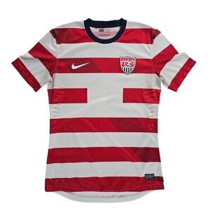 Nike 2012 Waldo US Soccer Men Small Red White Authentic Jersey Slim Fit Vintage